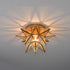 Brass Moravian Star Ceiling Light Flush Mount, Transparent, 12.7-IN